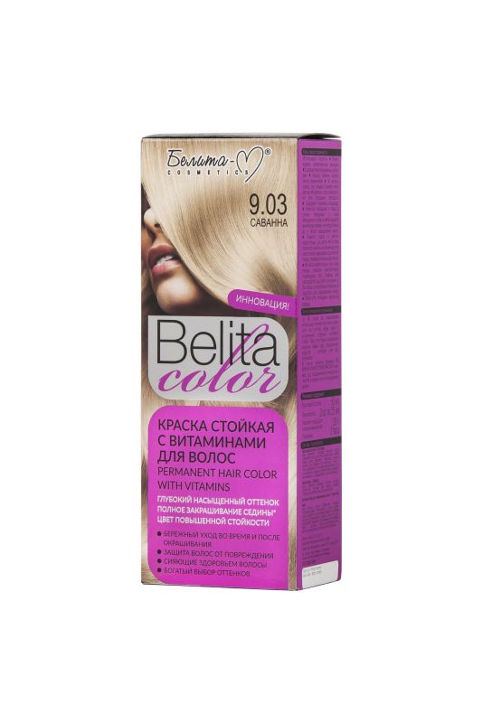 Belita M Permanent hair dye with vitamins 09.03. savannah